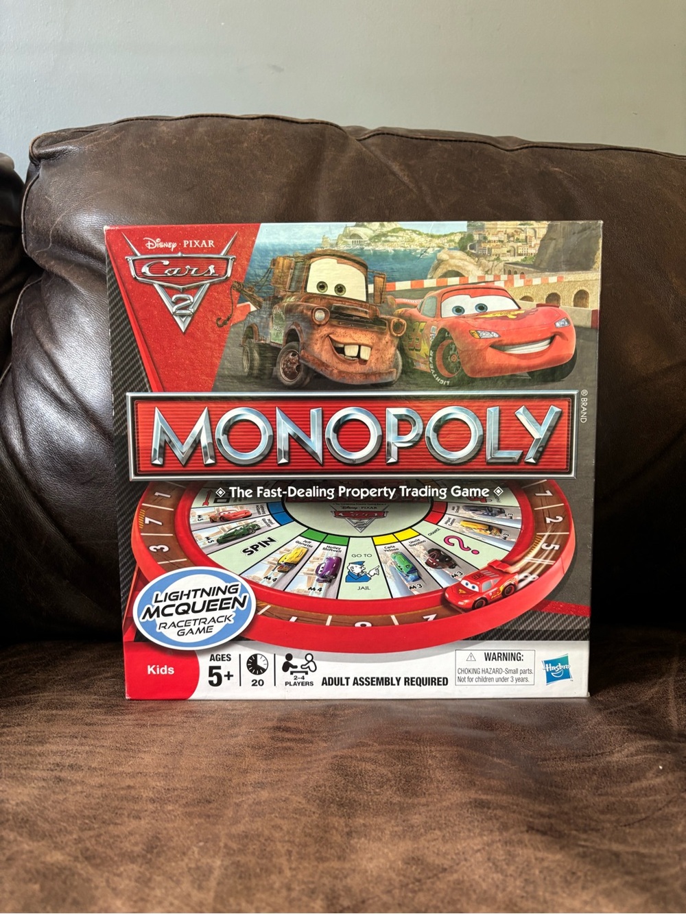 Hasbro Monopoly Cars Lightning McQueen Racetrack Game - Red